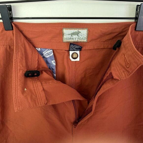 Horny Toad Toad & Co Men’s Rust Colored Flat Front Hybrid Board Shorts - Picture 4 of 7